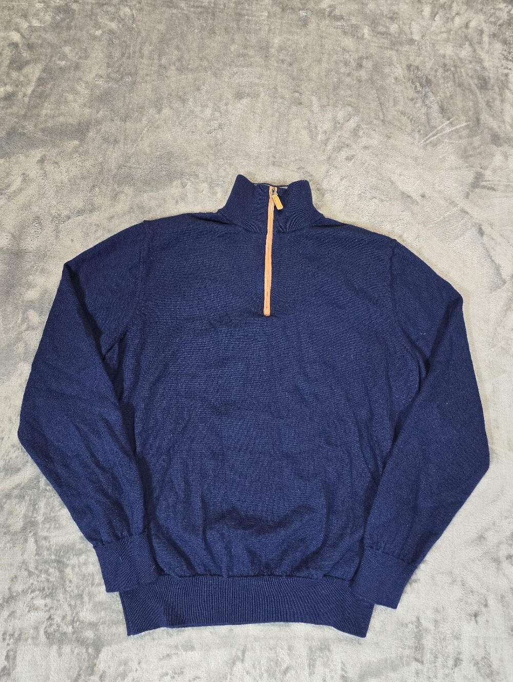 Collars & Co Australian Merino Wool 1/4 Zip Sweater Size Large Fits Med Soft